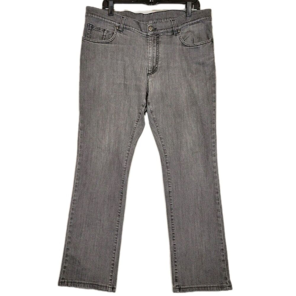 Versace Collection Trend Straight Leg Mens Jeans Size 38 Actual 37x26.5 Gray